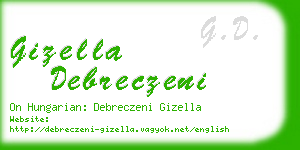 gizella debreczeni business card